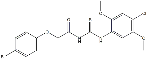 N-[(4-bromophenoxy)acetyl]-N'-(4-chloro-2,5-dimethoxyphenyl)thiourea 구조식 이미지