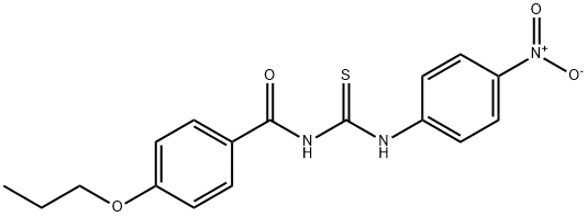 N-{4-nitrophenyl}-N'-(4-propoxybenzoyl)thiourea 구조식 이미지