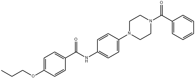 N-[4-(4-benzoyl-1-piperazinyl)phenyl]-4-propoxybenzamide Structure