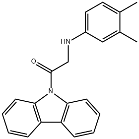 N-[2-(9H-carbazol-9-yl)-2-oxoethyl]-N-(3,4-dimethylphenyl)amine 구조식 이미지