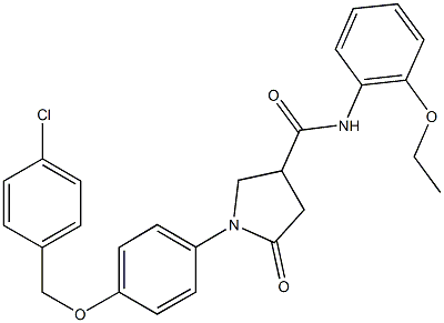 1-{4-[(4-chlorobenzyl)oxy]phenyl}-N-(2-ethoxyphenyl)-5-oxo-3-pyrrolidinecarboxamide Structure