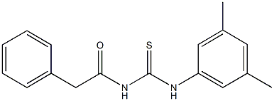 N-(3,5-dimethylphenyl)-N'-(phenylacetyl)thiourea 구조식 이미지