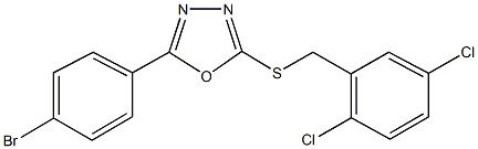 2-(4-bromophenyl)-5-[(2,5-dichlorobenzyl)sulfanyl]-1,3,4-oxadiazole 구조식 이미지