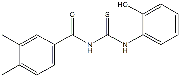 N-(3,4-dimethylbenzoyl)-N'-(2-hydroxyphenyl)thiourea 구조식 이미지