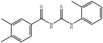 N-(3,4-dimethylbenzoyl)-N'-(2-methylphenyl)thiourea 구조식 이미지