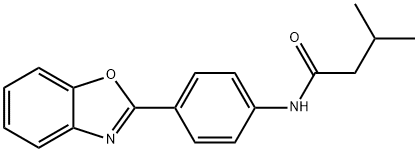 N-[4-(1,3-benzoxazol-2-yl)phenyl]-3-methylbutanamide 구조식 이미지