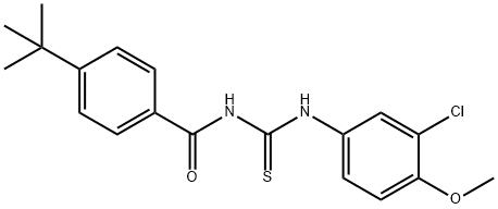 N-(4-tert-butylbenzoyl)-N'-(3-chloro-4-methoxyphenyl)thiourea Structure