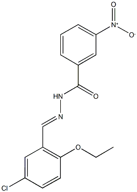 N'-(5-chloro-2-ethoxybenzylidene)-3-nitrobenzohydrazide 구조식 이미지