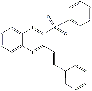 phenyl 3-(2-phenylvinyl)-2-quinoxalinyl sulfone 구조식 이미지