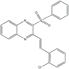 3-[2-(2-chlorophenyl)vinyl]-2-quinoxalinyl phenyl sulfone Structure