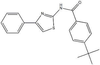 4-tert-butyl-N-(4-phenyl-1,3-thiazol-2-yl)benzamide 구조식 이미지