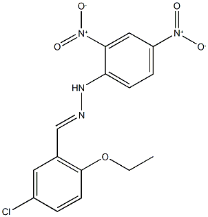 5-chloro-2-ethoxybenzaldehyde {2,4-bisnitrophenyl}hydrazone Structure