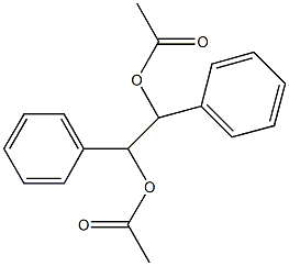 2-(acetyloxy)-1,2-diphenylethyl acetate Structure