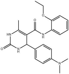 4-[4-(dimethylamino)phenyl]-N-(2-ethoxyphenyl)-6-methyl-2-oxo-1,2,3,4-tetrahydropyrimidine-5-carboxamide 구조식 이미지