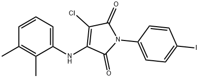 3-chloro-4-(2,3-dimethylanilino)-1-(4-iodophenyl)-1H-pyrrole-2,5-dione Structure