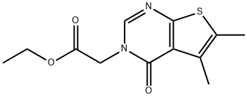 ethyl (5,6-dimethyl-4-oxothieno[2,3-d]pyrimidin-3(4H)-yl)acetate Structure