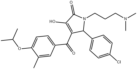 5-(4-chlorophenyl)-1-[3-(dimethylamino)propyl]-3-hydroxy-4-(4-isopropoxy-3-methylbenzoyl)-1,5-dihydro-2H-pyrrol-2-one 구조식 이미지