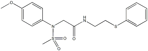 2-[4-methoxy(methylsulfonyl)anilino]-N-[2-(phenylsulfanyl)ethyl]acetamide 구조식 이미지