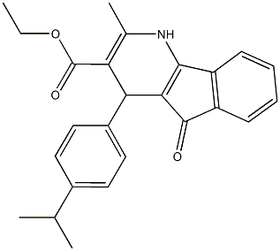 ethyl 4-(4-isopropylphenyl)-2-methyl-5-oxo-4,5-dihydro-1H-indeno[1,2-b]pyridine-3-carboxylate 구조식 이미지