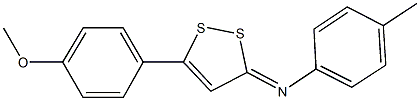 N-[5-(4-methoxyphenyl)-3H-1,2-dithiol-3-ylidene]-N-(4-methylphenyl)amine 구조식 이미지