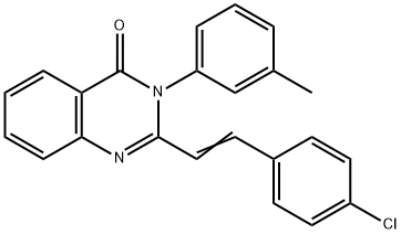 2-[2-(4-chlorophenyl)vinyl]-3-(3-methylphenyl)-4(3H)-quinazolinone Structure