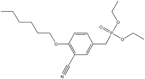 diethyl 3-cyano-4-(hexyloxy)benzylphosphonate Structure