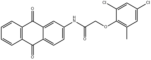 2-(2,4-dichloro-6-methylphenoxy)-N-(9,10-dioxo-9,10-dihydro-2-anthracenyl)acetamide Structure