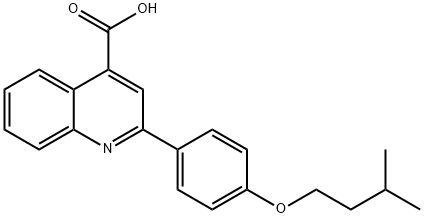 2-[4-(isopentyloxy)phenyl]-4-quinolinecarboxylic acid Structure