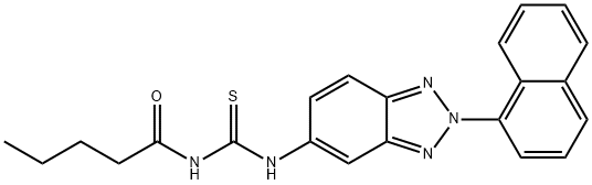 N-[2-(1-naphthyl)-2H-1,2,3-benzotriazol-5-yl]-N'-pentanoylthiourea Structure