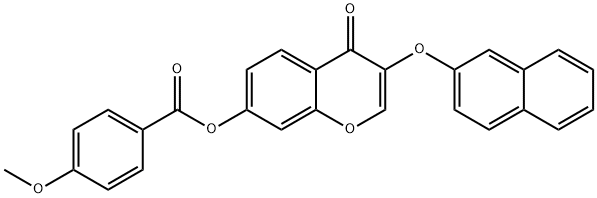 3-(2-naphthyloxy)-4-oxo-4H-chromen-7-yl 4-methoxybenzoate Structure