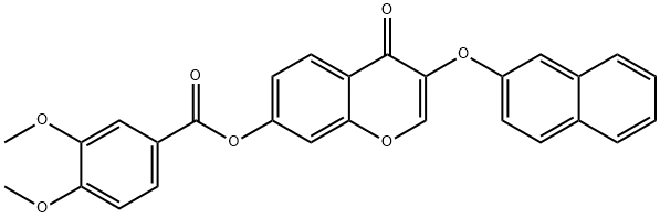 3-(2-naphthyloxy)-4-oxo-4H-chromen-7-yl 3,4-dimethoxybenzoate 구조식 이미지