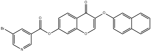 3-(2-naphthyloxy)-4-oxo-4H-chromen-7-yl 5-bromonicotinate Structure