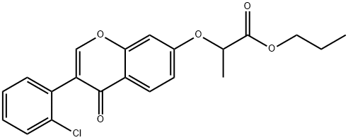 propyl 2-{[3-(2-chlorophenyl)-4-oxo-4H-chromen-7-yl]oxy}propanoate Structure