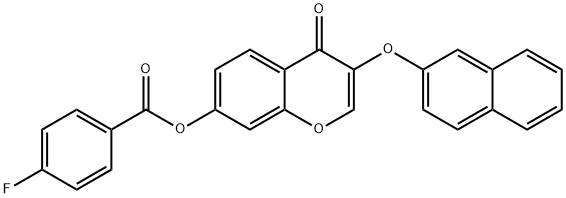 3-(2-naphthyloxy)-4-oxo-4H-chromen-7-yl 4-fluorobenzoate 구조식 이미지