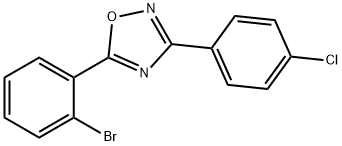 5-(2-bromophenyl)-3-(4-chlorophenyl)-1,2,4-oxadiazole 구조식 이미지