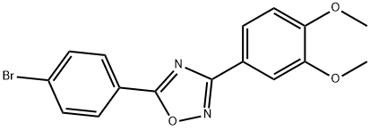 5-(4-bromophenyl)-3-(3,4-dimethoxyphenyl)-1,2,4-oxadiazole Structure