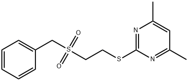 benzyl 2-[(4,6-dimethyl-2-pyrimidinyl)sulfanyl]ethyl sulfone Structure