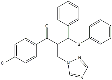 1-(4-chlorophenyl)-3-phenyl-3-(phenylsulfanyl)-2-(1H-1,2,4-triazol-1-ylmethyl)-1-propanone Structure