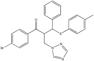 1-(4-bromophenyl)-3-[(4-methylphenyl)sulfanyl]-3-phenyl-2-(1H-1,2,4-triazol-1-ylmethyl)-1-propanone Structure