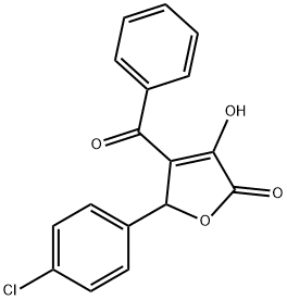 4-benzoyl-5-(4-chlorophenyl)-3-hydroxy-2(5H)-furanone 구조식 이미지