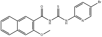 N-(5-bromo-2-pyridinyl)-N'-(3-methoxy-2-naphthoyl)thiourea 구조식 이미지