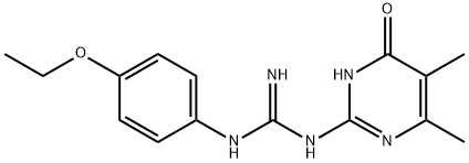 N-(5,6-dimethyl-4-oxo-1,4-dihydro-2-pyrimidinyl)-N'-(4-ethoxyphenyl)guanidine 구조식 이미지