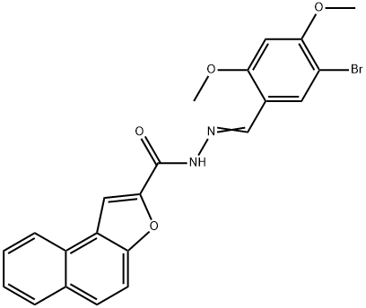 N'-(5-bromo-2,4-dimethoxybenzylidene)naphtho[2,1-b]furan-2-carbohydrazide Structure