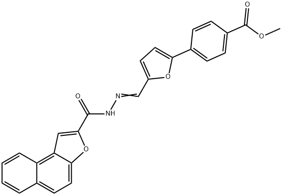 methyl 4-{5-[2-(naphtho[2,1-b]furan-2-ylcarbonyl)carbohydrazonoyl]-2-furyl}benzoate Structure