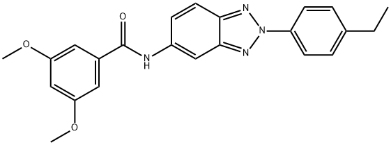 N-[2-(4-ethylphenyl)-2H-1,2,3-benzotriazol-5-yl]-3,5-dimethoxybenzamide 구조식 이미지