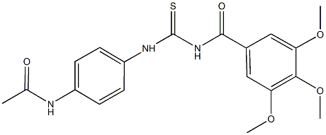 N-[4-({[(3,4,5-trimethoxybenzoyl)amino]carbothioyl}amino)phenyl]acetamide Structure