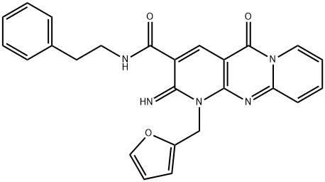 1-(2-furylmethyl)-2-imino-5-oxo-N-(2-phenylethyl)-1,5-dihydro-2H-dipyrido[1,2-a:2,3-d]pyrimidine-3-carboxamide Structure