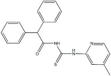 N-(diphenylacetyl)-N'-(4-methyl-2-pyridinyl)thiourea Structure