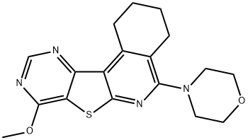 8-methoxy-5-(4-morpholinyl)-1,2,3,4-tetrahydropyrimido[4',5':4,5]thieno[2,3-c]isoquinoline 구조식 이미지