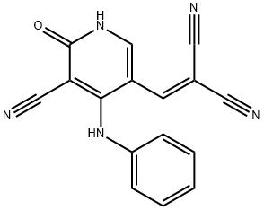 2-[(4-anilino-5-cyano-6-oxo-1,6-dihydropyridin-3-yl)methylene]malononitrile 구조식 이미지